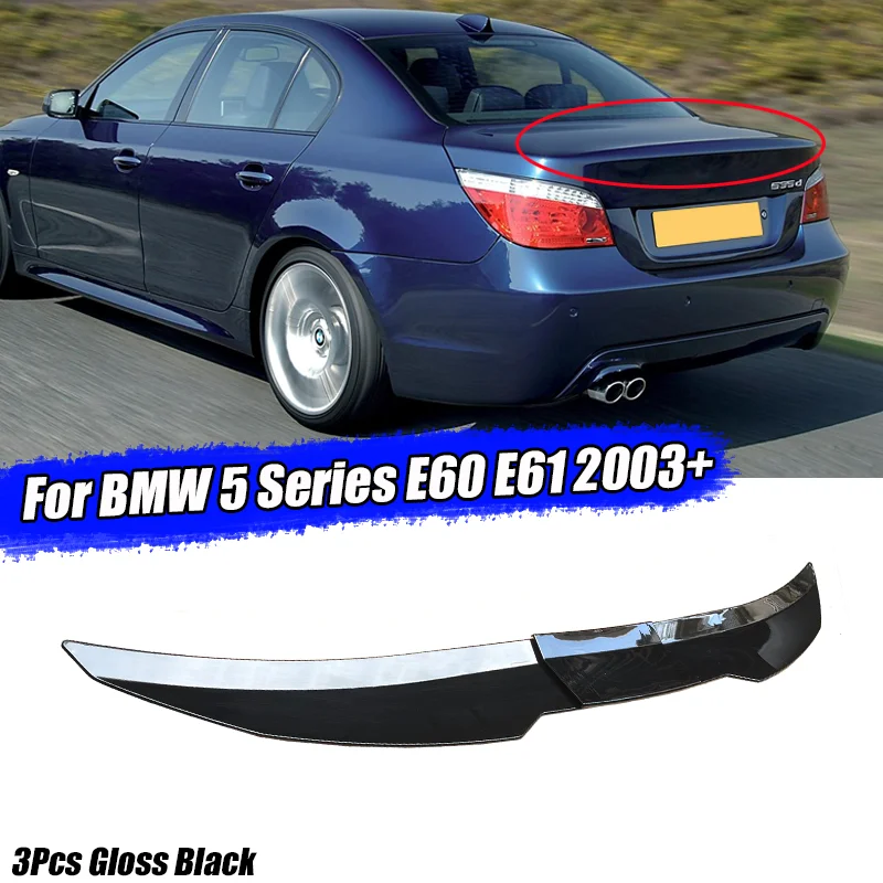 Para bmw acessórios série 5 e60 e61 525i 530i 540i 550i 2003 + m5 sedan tampa traseira do carro spoiler asa lábio tomada de fábrica