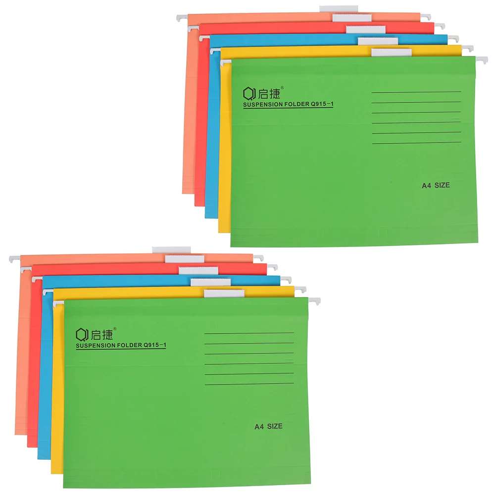 10 Pcs Folder Hanging File Bills Holder Frame Folders Paper 345X24X05CM Filing for Cabinet Receipts Organizer Office