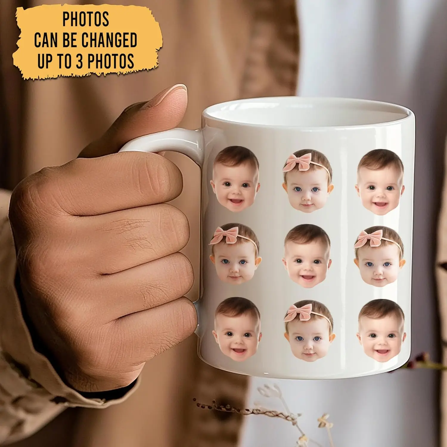 

Custom Name Coffee Cup Ceramic Mug - Fathers Day Gift From Daughter Son Wife - Birthday For Men Dad Stepdad Uncle - 11oz