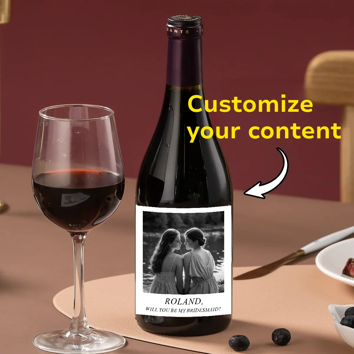 

100 шт. 29,5x9 см Индивидуальные наклейки для бутылок, водонепроницаемые, глянцевые/матовые, для красного вина, оптом