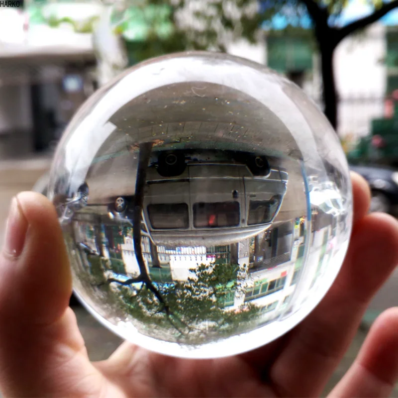 Transparent Crystal Ball Photosphere Photography Props Crystal Ball Lucky Handmade Glass Feng Shui Ornaments Tabletop Crafts