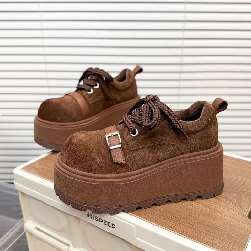 

Women's Sport Shoes Flats Platform Suede Ankle Snow Boots 2025 Casual Fad Running Shoes New Brand Winter Loafers Mujer Zapatos