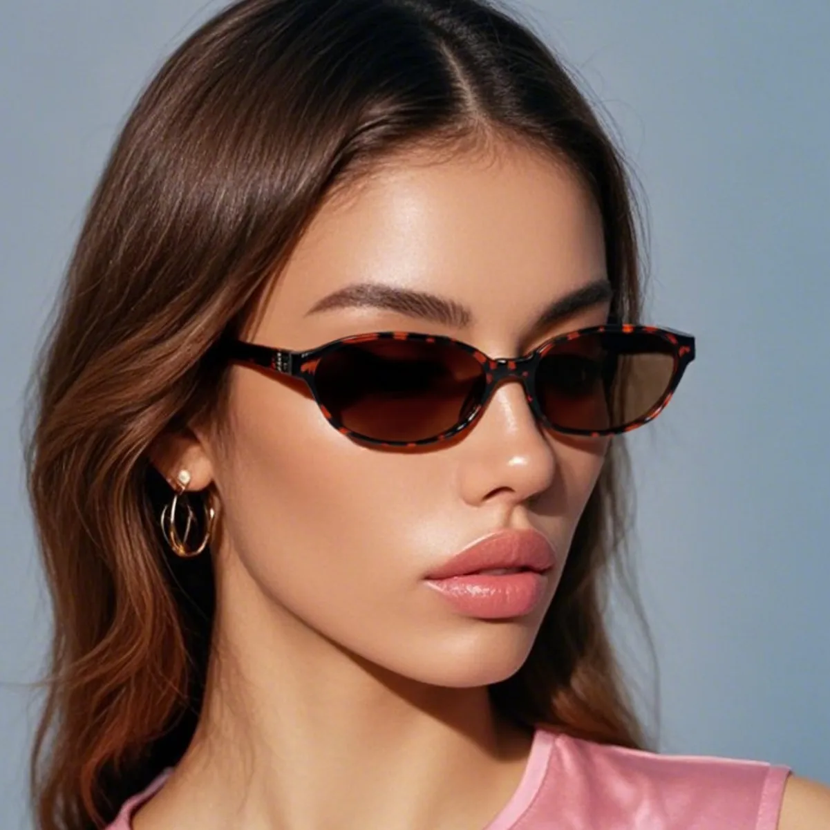 

Vintage Cat Eye Oval Sunglasses Lightweight Trendy Sunnies UV protection Sun Glasses for Women Men Glasses