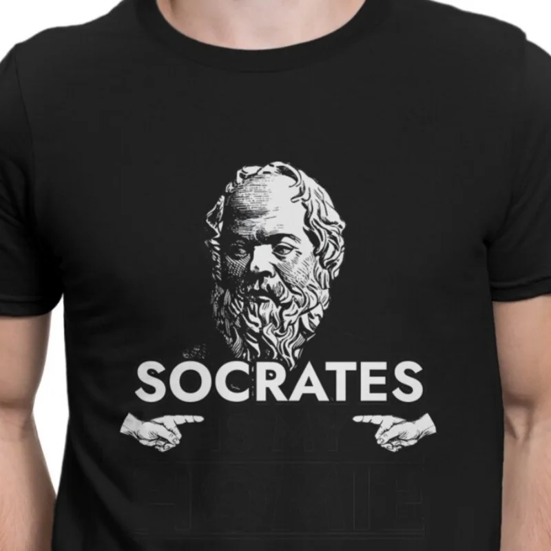 Impresión Hipster para hombre, camisa con estampado de Socrates Is My homee, ropa de calle