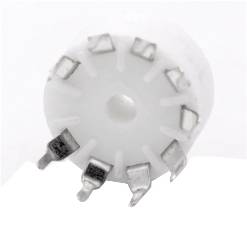 ABSQ-10 шт. розетки для ламп для 12AX7 12AT7 12AU7 6DJ8 ECC82 5670 6922 Hi-Fi аудио винтажный усилитель серебристый