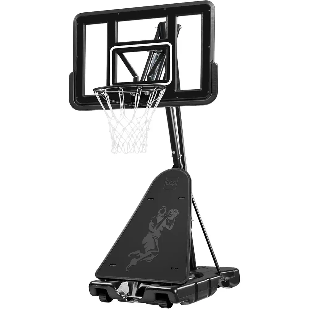 

Портативное баскетбольное кольцо 4.4-10т с небьющейся доской, системой возврата мяча и гелевым основанием