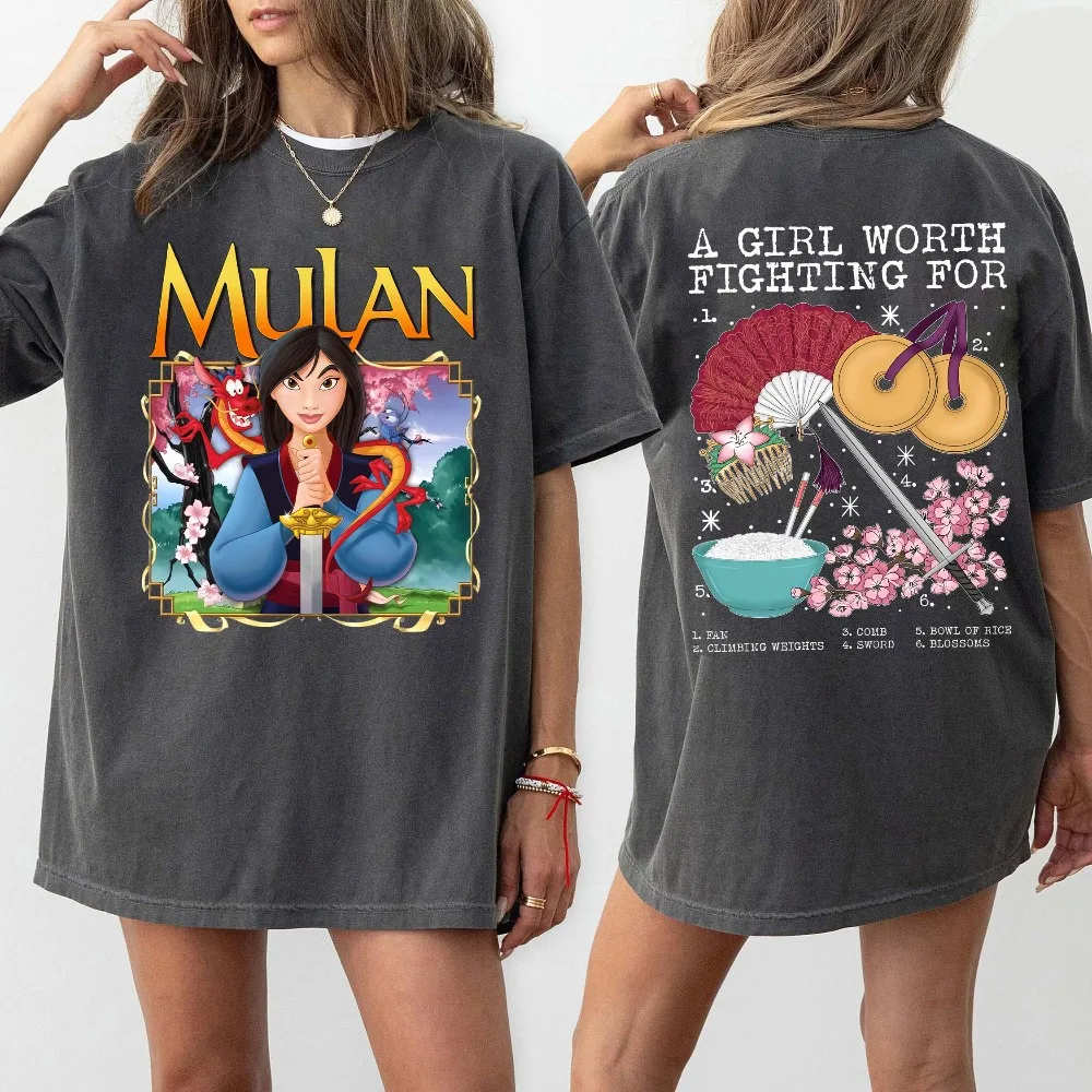 Chemise Disney Mulan, Chemise Disney Princess Mulan, Chemise Disney Princess Mulan, Chemise de vacances en famille, Royaume Magique