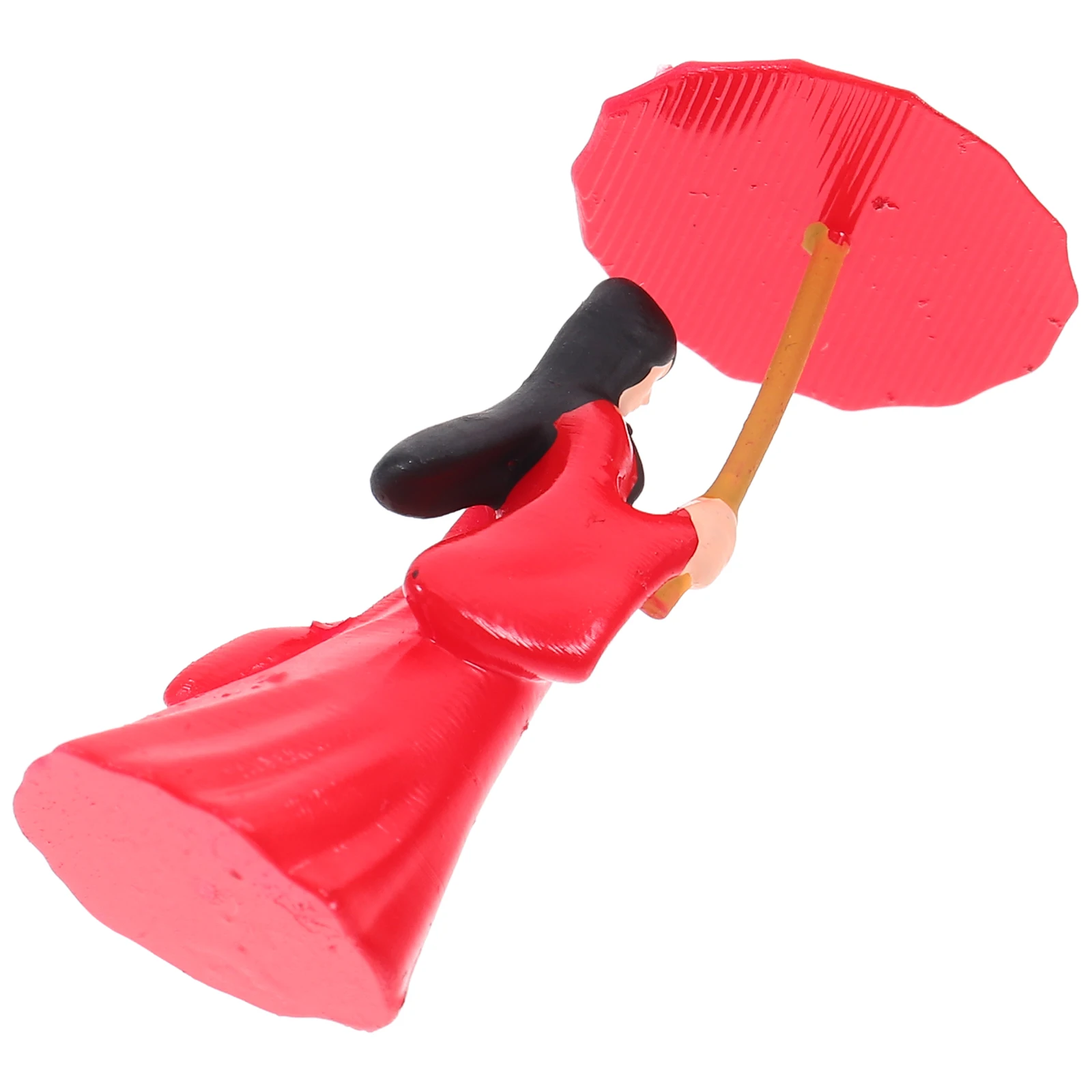 

Miniature Ancient Umbrella Chinese Style Craft Resin Figurine for Bonsai Mini Garden Tabletop Adornment Decor