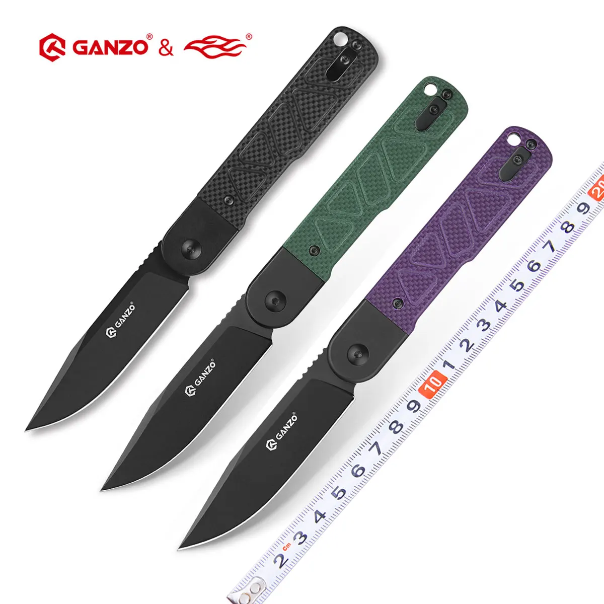 Ganzo FBknife G767PT Knife 9CR14 Blade G10 Handle Folding Knife Tactical Survival Camping Tool EDC Pocket Knife Outdoor Tool