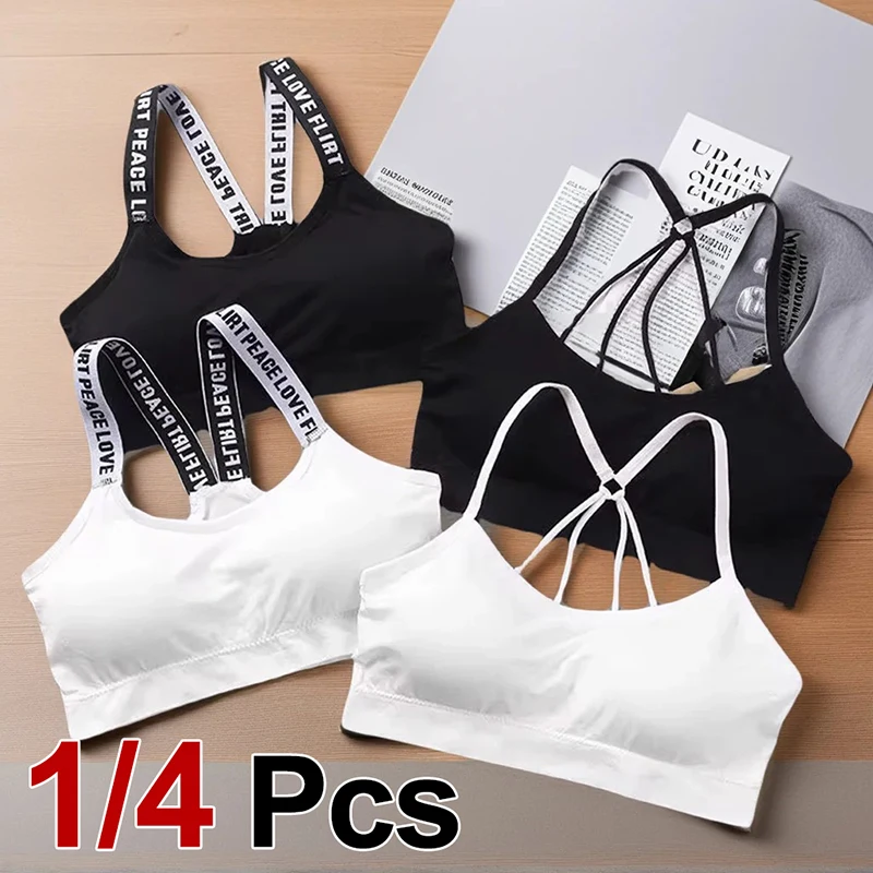 1/4 Pcs Breathable Sexy Seamless Top Women Sports Bra High Impact For Gym Fitness Yoga Sportswear Push Up Bra