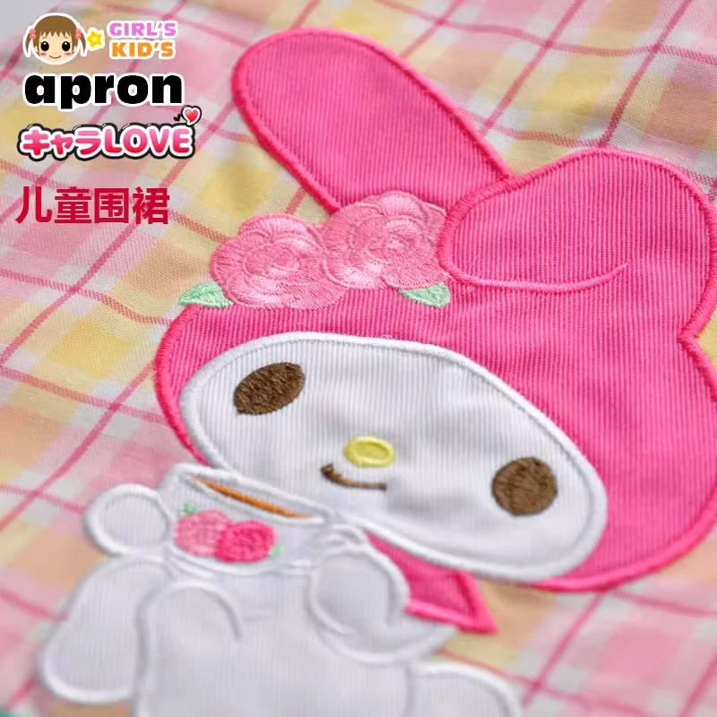 Cute Japanese My Melody Pink Children Apron Cooking Baking Kids Painting Baby Pinafore Avental De Cozinha Delantal Cocina