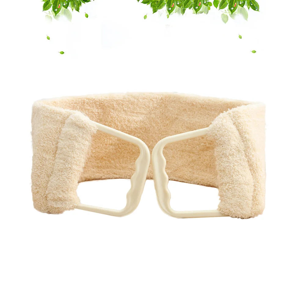 

1pc Double-Sided Exfoliator Bath Towel Long Handle Back Scrubber For Full Body Deep Cleaning Shower Use Polyester Cotton