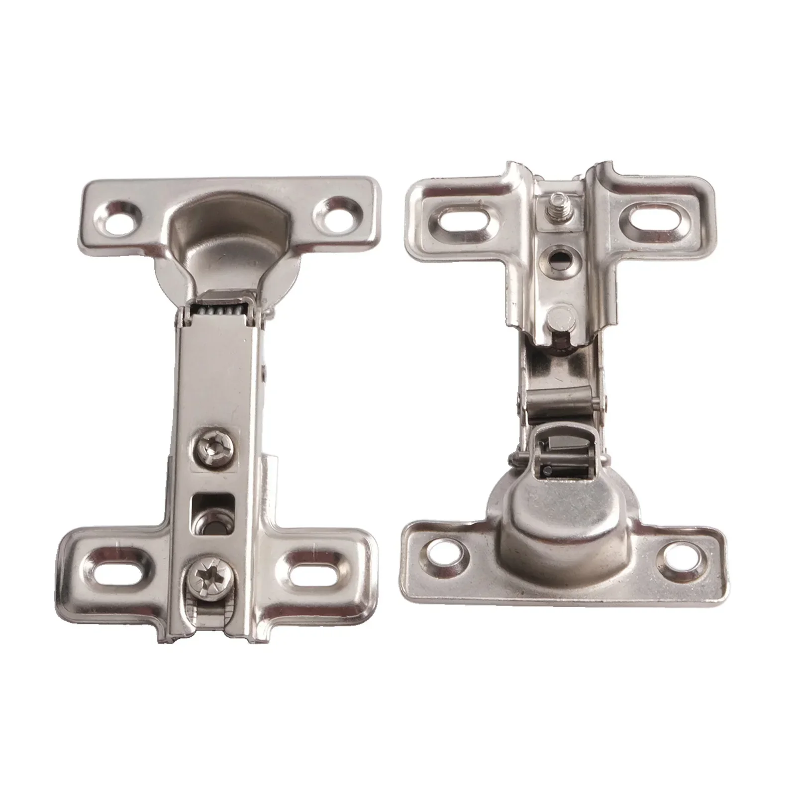 Repair Plate Hinge Cabinets Hydraulic Type Kit Non-fading Stainless Steel 8.5*5.3cm Full Cover/half Cover/inline