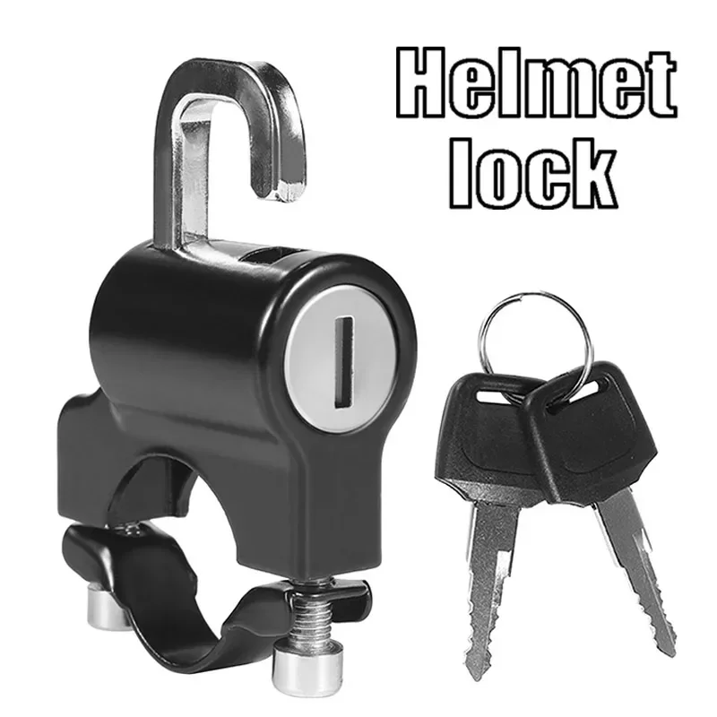 

Anti-theft Helmet Lock Handlebar Mount Motorcycle Electric Motorbike Universal Security Metal Lock 22mm-24mm with Keys Set