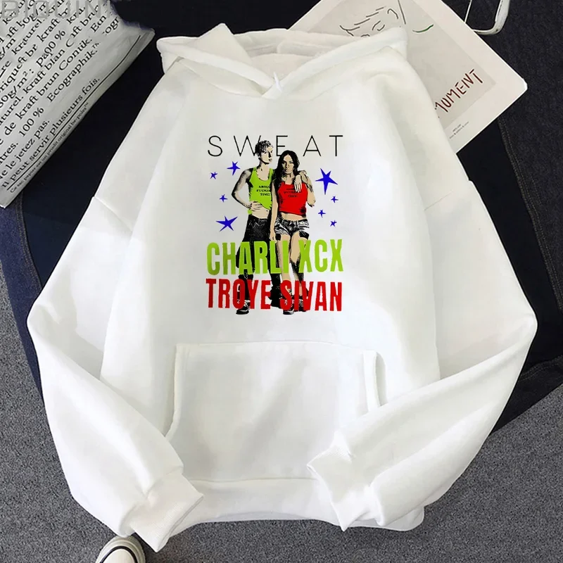 Charli XCX and Troye Sivan Hoodie Sweat Tour North American 2024 Sweatshirt Vintage Design Fan Classic Pullovers High Street Top