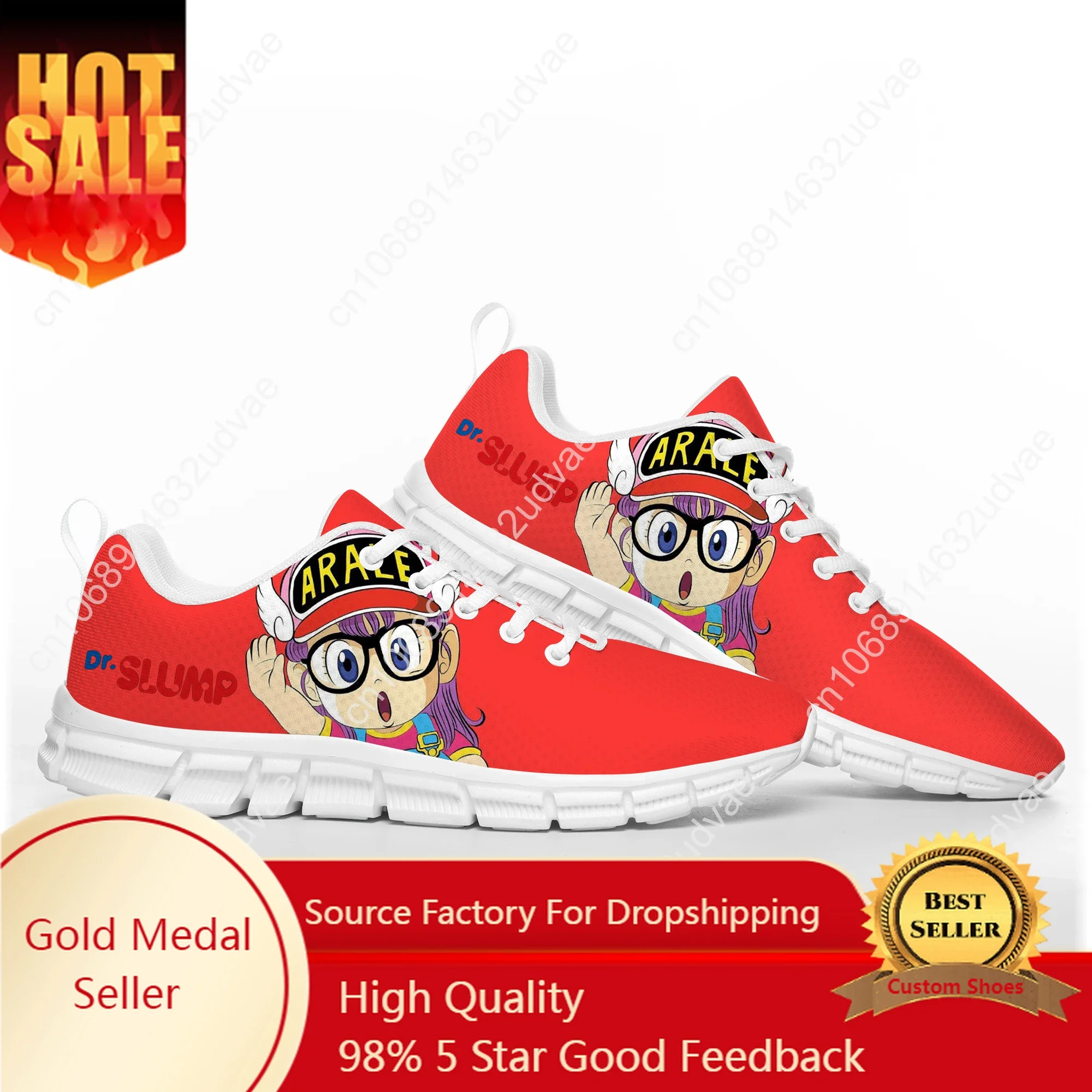 

Anime Manga Cartoon A-Arale Dr Slump Sports Shoes Mens Womens Teenager Sneakers Custom High Quality Couple Shoe