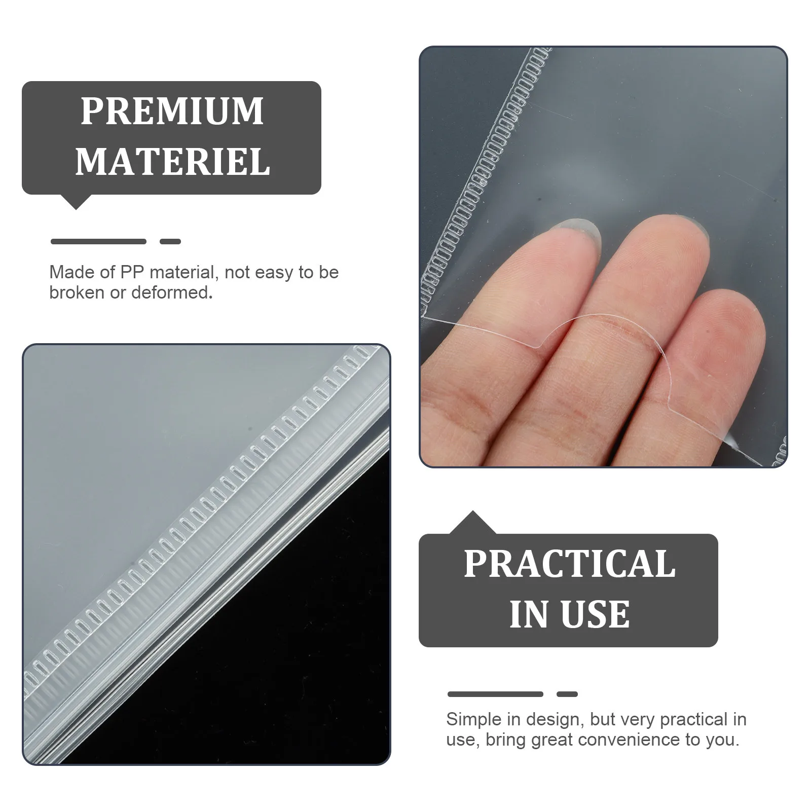 

5Pcs File Pockets A4 Size PP Material Waterproof Document Storage Bags Transparent for Office School Home Organization