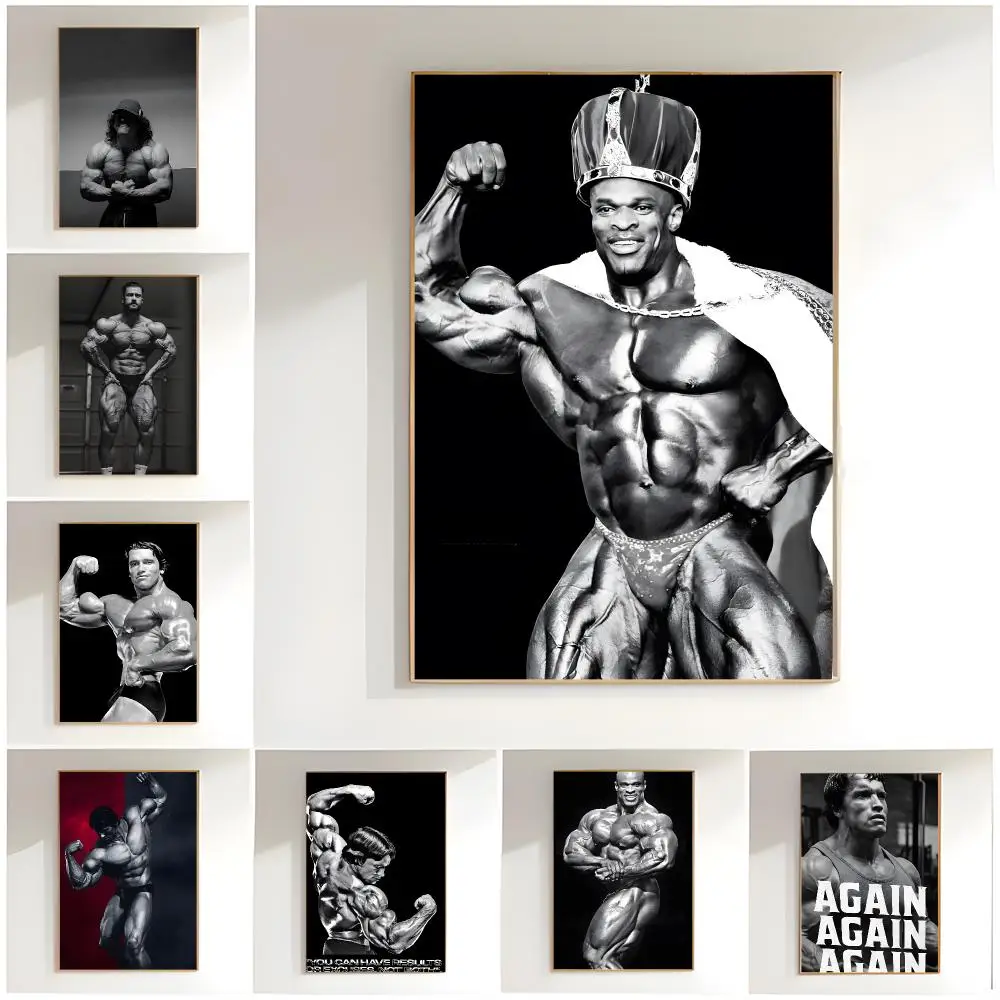 fitness athlete bodybuilding star Poster Classic Wall Art  Home Decor  Peel and Stick Unframed