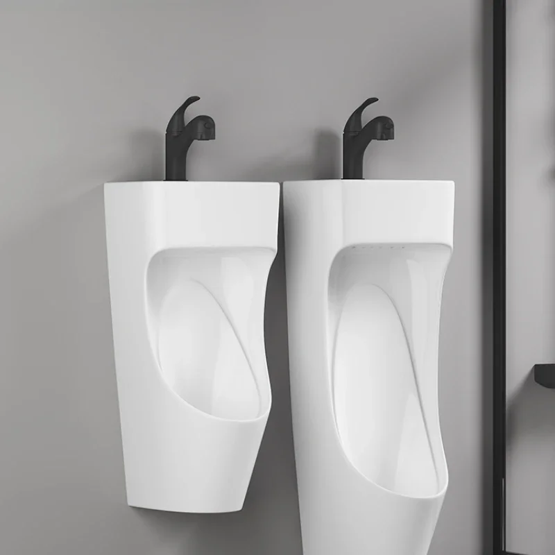 

Floor-to-ceiling urinal with wash basin Men's wall urinal