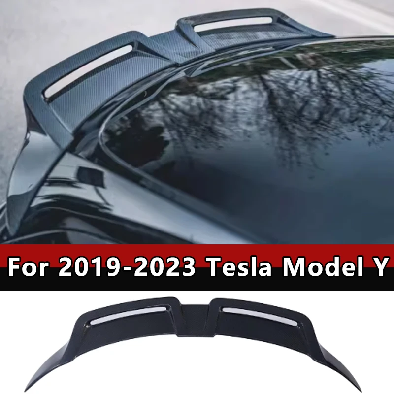 

For 2019-2023 Tesla Model Y Rear Spoiler Trunk Lip Carbon fiber Material Wing Spoiler Car Styling Rear Trunk Spoiler Accessories