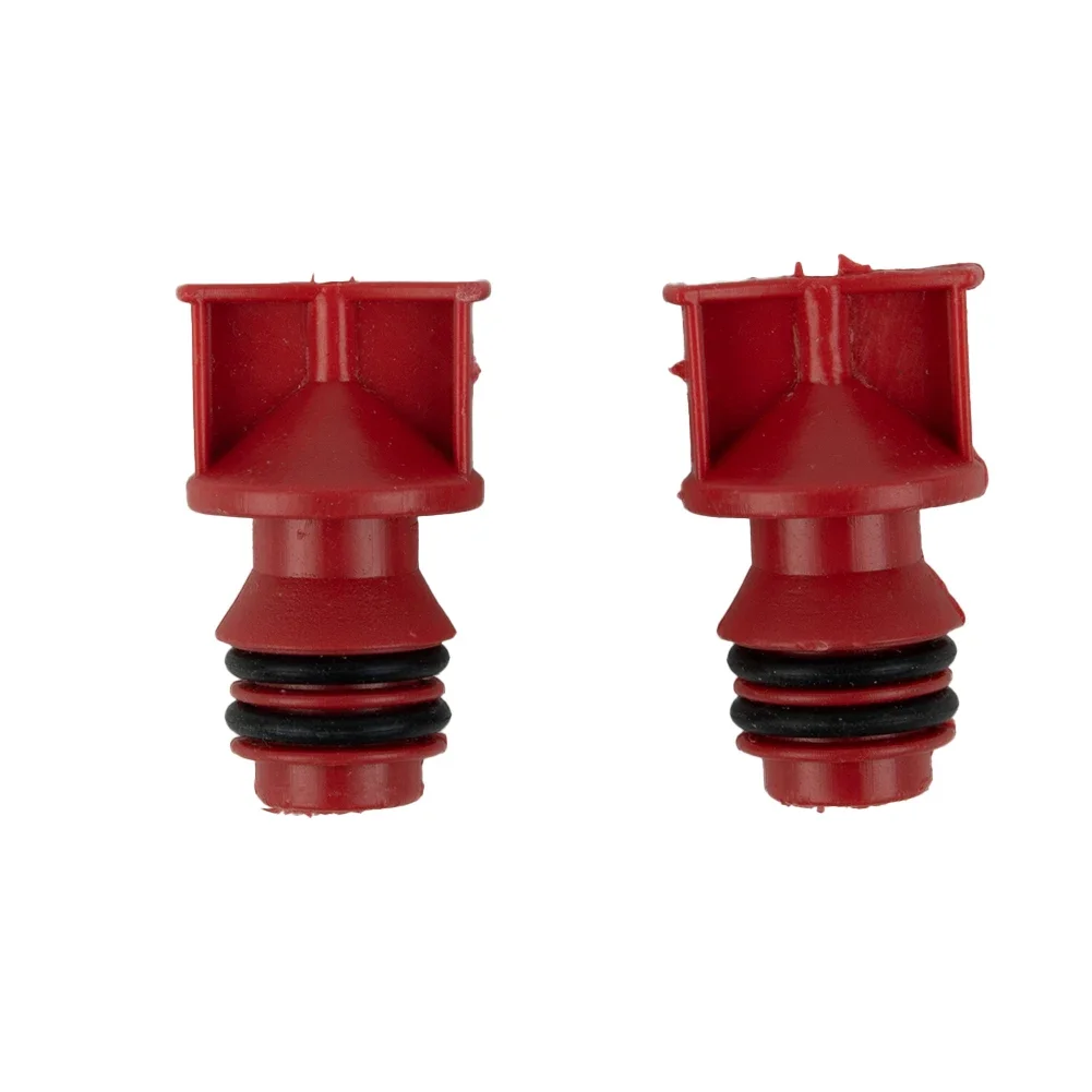 2pcs Air Compressor Oil Plugs Red Plastic 17mm Male Thread Dia Air Compressor Oil Plugs Oil Breather Cap Pneumatic Parts