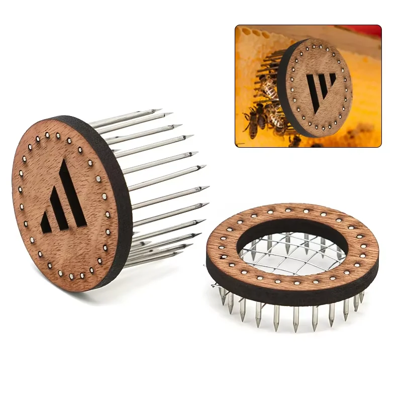Wood Queen Needle Type Queen Bee Cages Clip Stainless Steel Needle Type Catcher Queen Marking Disc New Beekeeping Tool