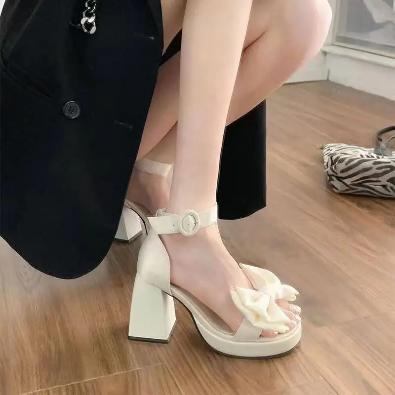 women's-summer-fashion-thick-heel-sandals-waterproof-platform-square-head-high-heels-comfortable-footbed-slip-on-shoes