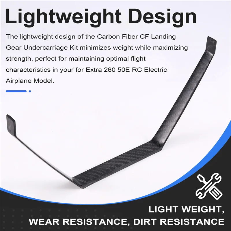 

A13Q-Carbon Fiber Landing Gear Undercarriage Kit For Extra 260 50E RC Electric Airplane Model