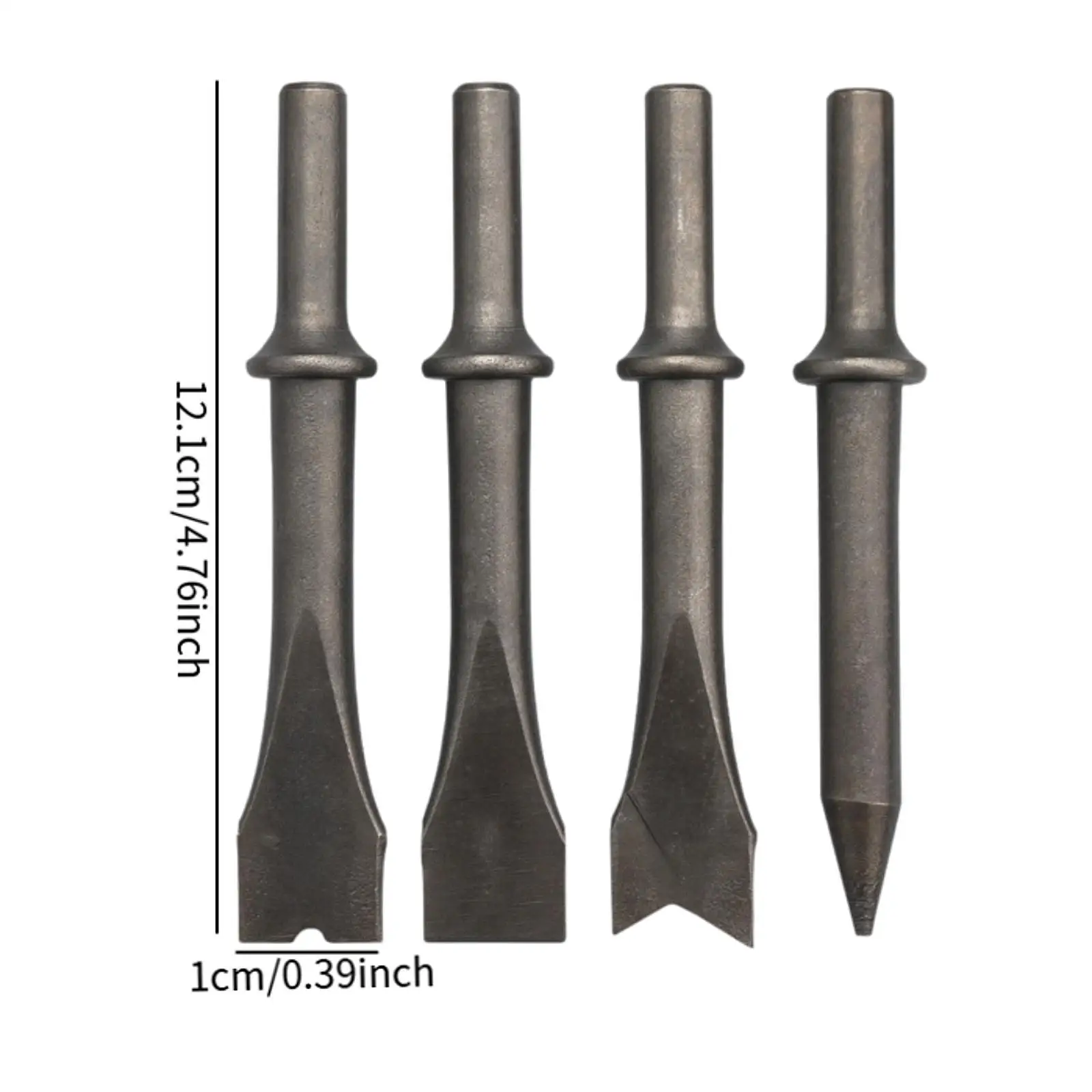 4 Pieces Air Hammers Chisels Set Sturdy Portable Anti Vibration Hammers Chisels Set Pneumatic Tools Air Rivet Hammer Tools
