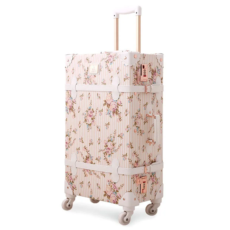 Suitcase Female Retro Silent Universal Wheel Travel Bag Luggage Password Trolley Case Cabin Carry-on Bag Rolling Luggage Set