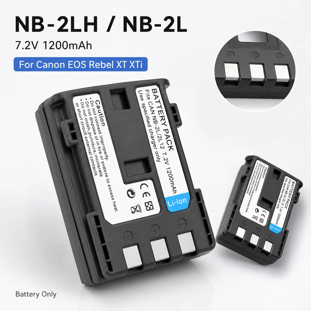 Camera Battery NB-2LH NB-2L 1200mAh Li-ion Replacement For Canon EOS Rebel XT XTi 350D 410D G7 G9 S70 S80