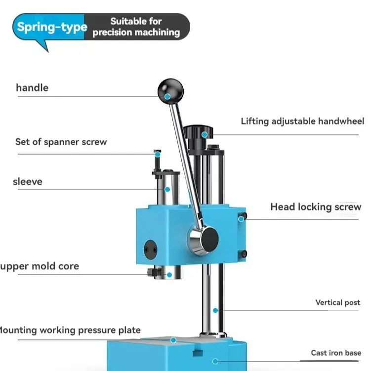 High Precision Manual Press Machine Desktop Ultra-efficient Spring Type Lever Type Industrial  Precision Manual Press Machine