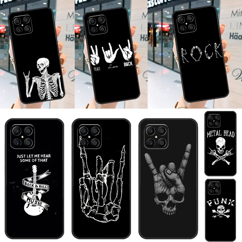 Punk Rock For Huawei P30 P60 Pro P20 P40 P50 P Smart Z Nova 5T Honor 70 50 X8 X9a Magic 5 Lite Case