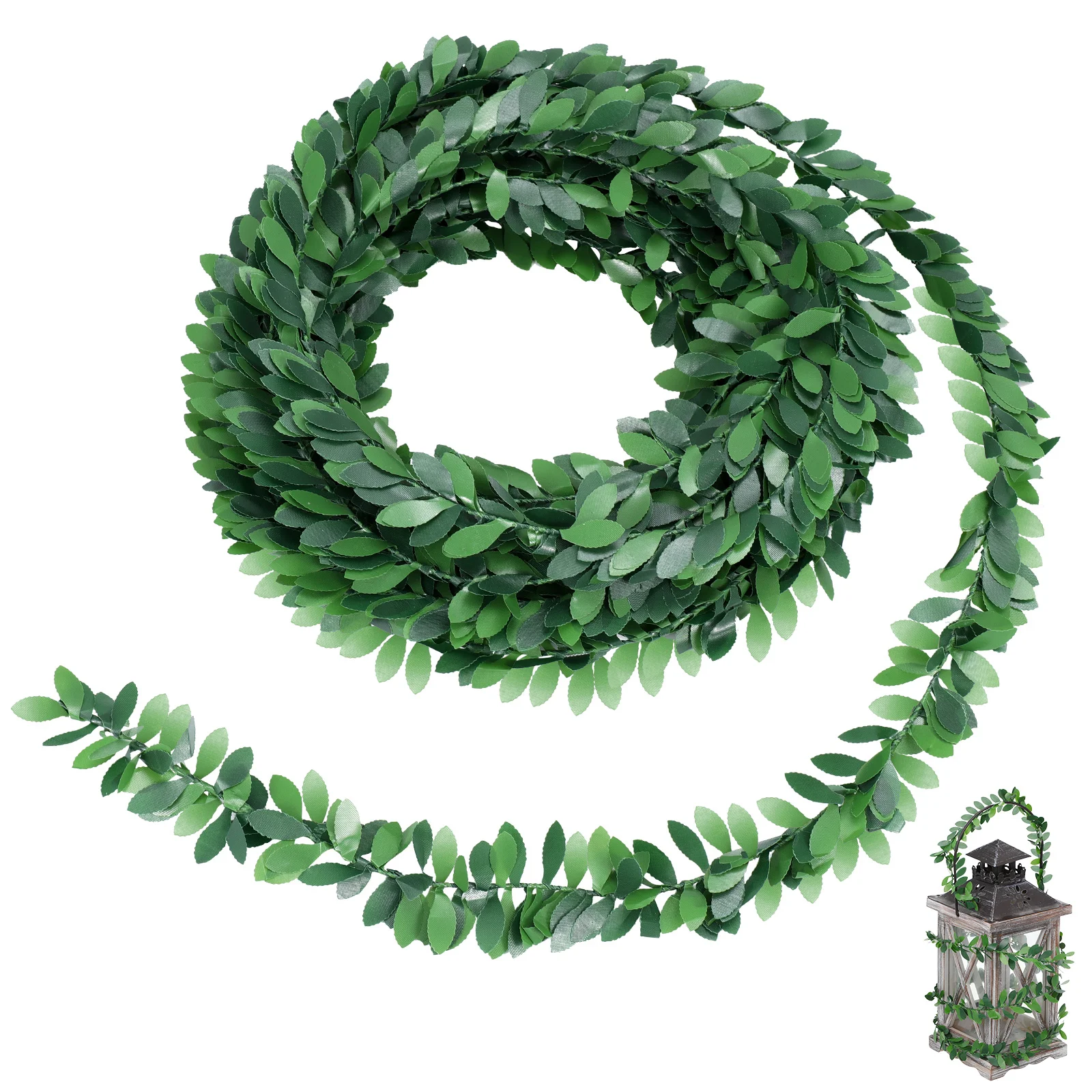 

Simulated Green Vines Garland Fake Foliage Leaves Decorative Accessories Wedding Party Bar Coffee Store Hanging Wired
