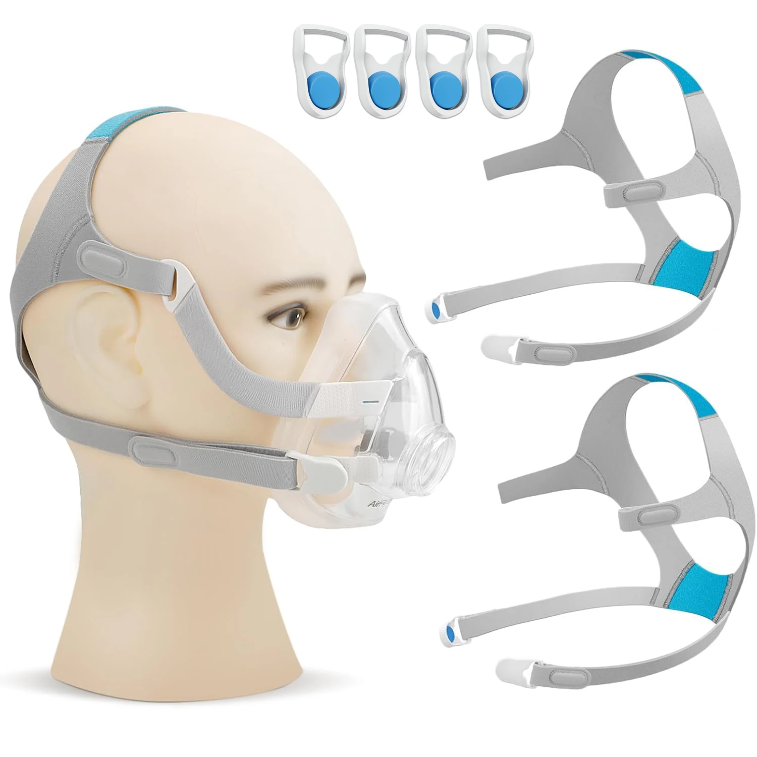 

2/1 шт. головной ремень Airfit F20 с 4/2 клипсами, сменный ремень для маски CPAP с клипсами, принадлежности для CPAP для AirTouch F20/N20