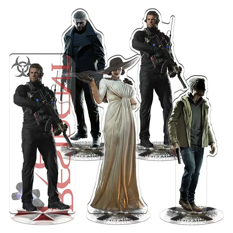 Letrero Decorativo de Acrílico con Personajes de Resident Evil: Leon S. Kennedy, Chris Redfield, Lady Dimitrescu, Colección de Anime y Dibujos Animados, Regalo de Cumpleaños
