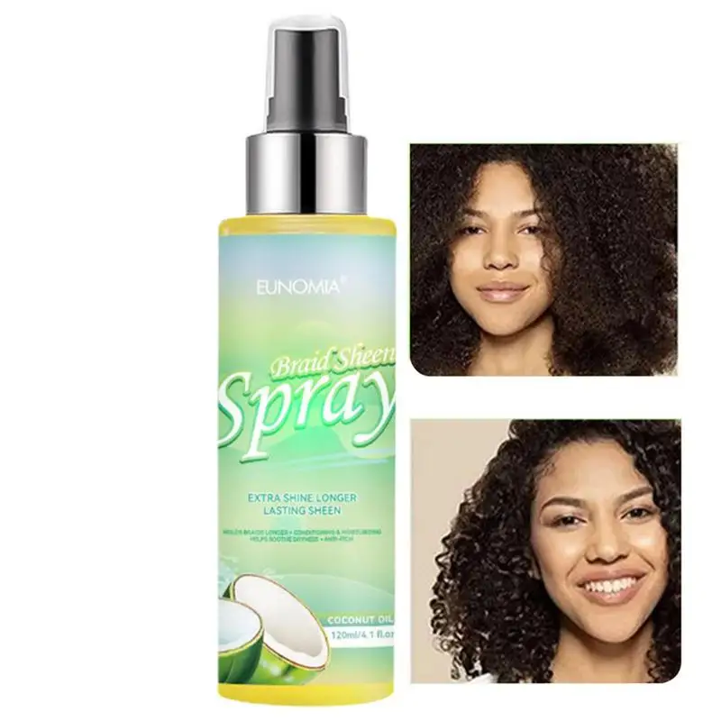 

Hair Smoothing Spray For Frizzy Hair 120ml Braid Sheen Spray Dread Spray Gloss Anti-Frizz Moisturizing Nourishing Dread Spray