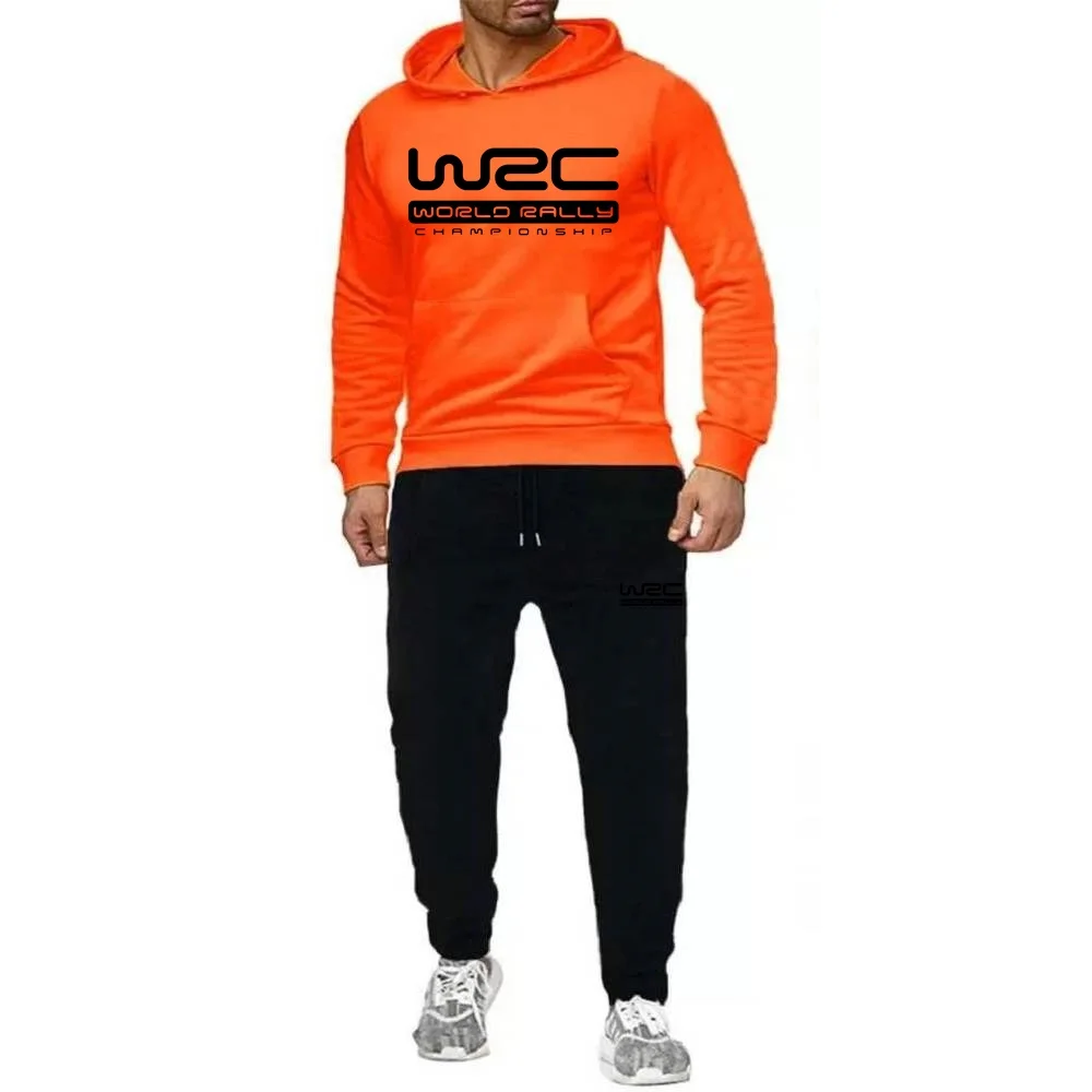 Men Women 2Pcs Sets Sweatshirt Hoodies Pants World Rally Championship WRC Male Gyms Fitness Tops Joggers Sportswear Tracksuits