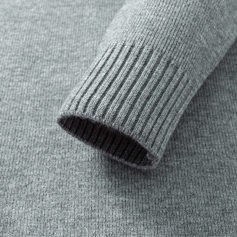 Neuer Hochwertiger Herbst-Cardigan, Gestrickter O-Ausschnitt-Pullover mit Knöpfen, Einfarbiger Weicher Warmer Langarm-Pullover, Vielseitige Herrenbekleidung – Detail 11