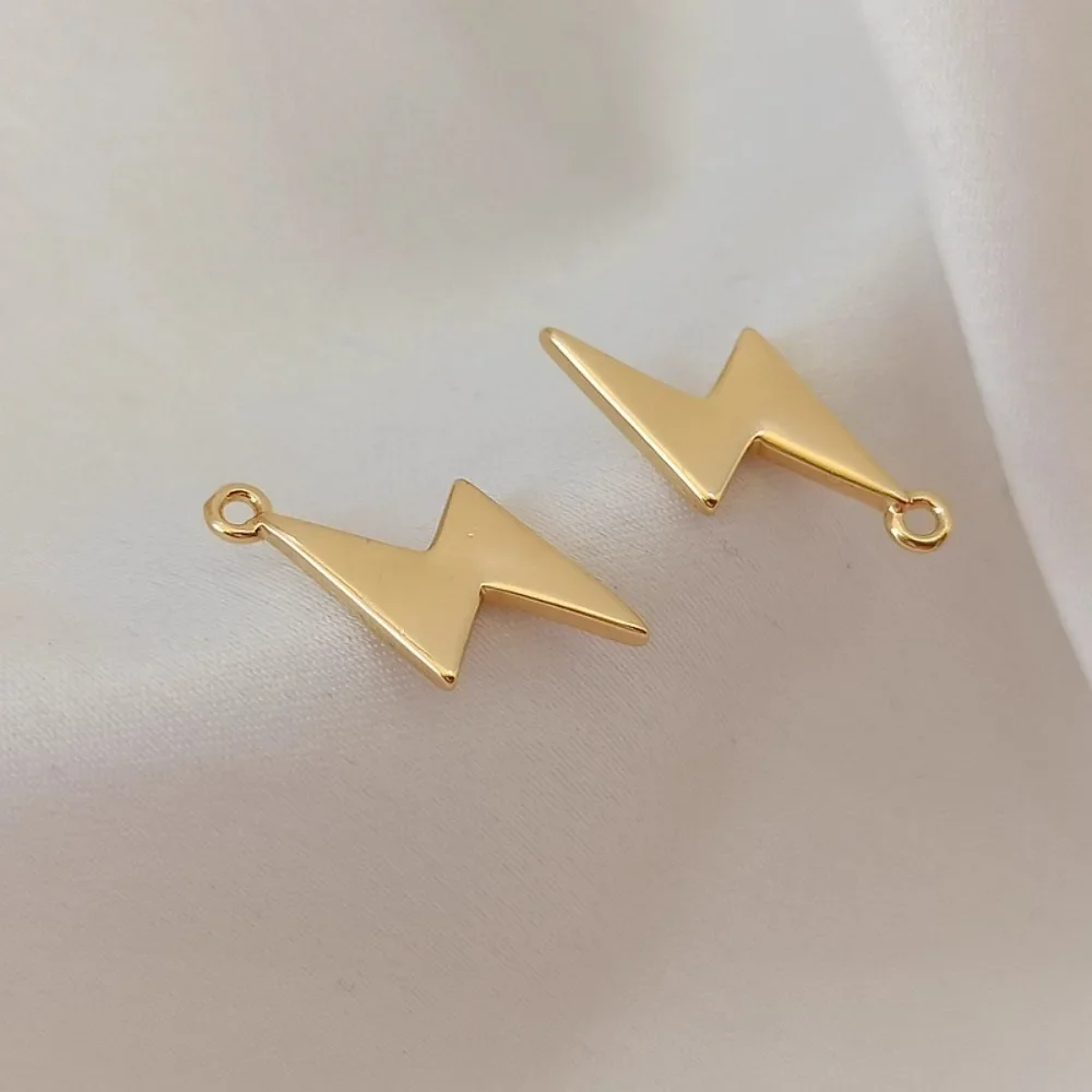 

Позолоченная медь 14 карат и подвеска с одним ухом молнии, браслет, ожерелье, серьги, серьги, кулон, материал аксессуаров «сделай сам»