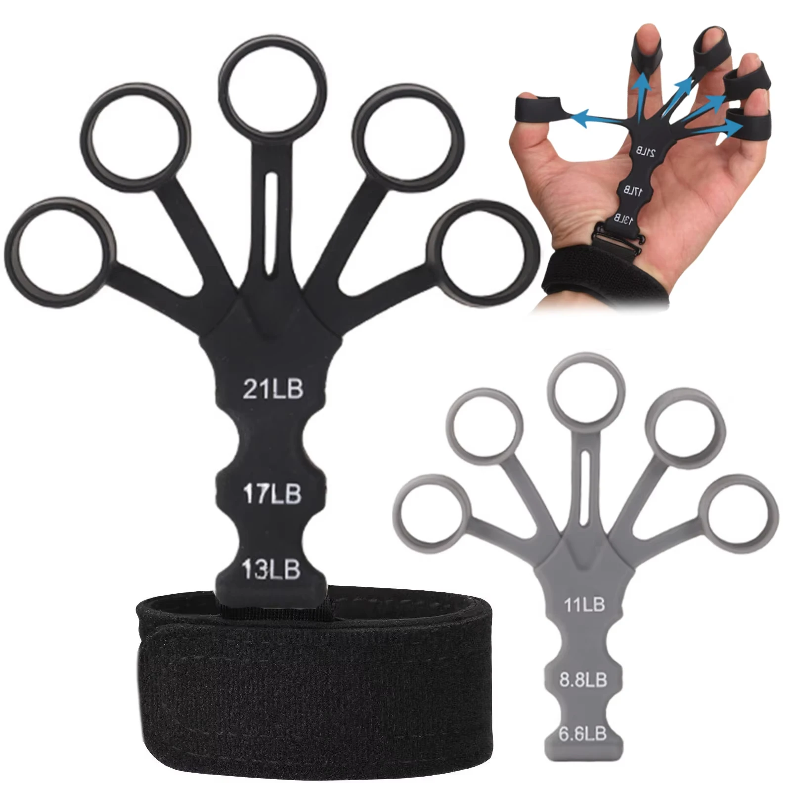 Finger Rehabilitation TrainerAdjustable Wrist Strength TrainerFive Finger Grip Strength TrainerForearm Rehabilitation Supplies