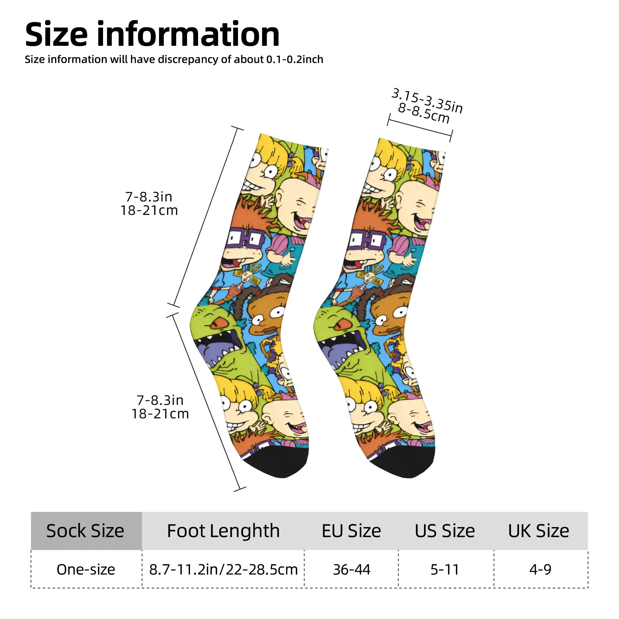 R-Rugrats 90s إحياء شخصية الجوارب جوارب الربيع الكورية الرجال تنفس الجوارب تصميم تسلق مكافحة العرق الجوارب