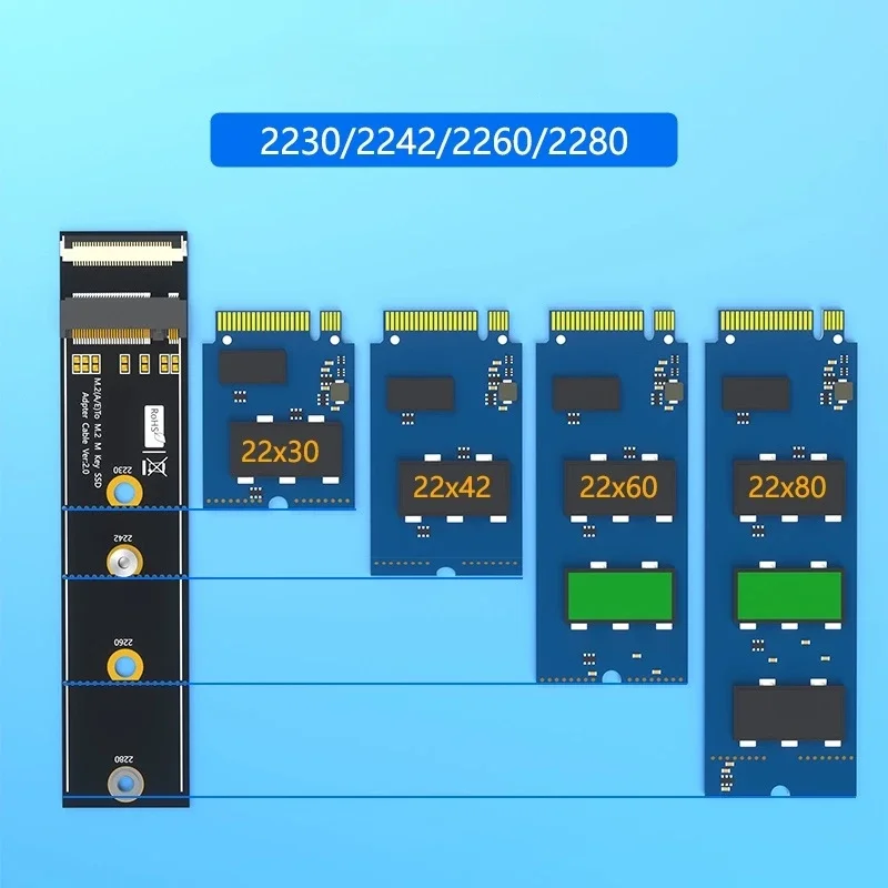M.2 Key M to Key A+E соединительный удлинительный кабель интерфейса карта адаптера nvme