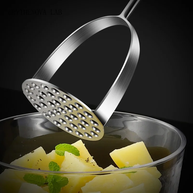 1PC Stainless Steel Mashed Potato Mud Press Household Potato Purple Masher Baby Food Kitchen Tools Household Items