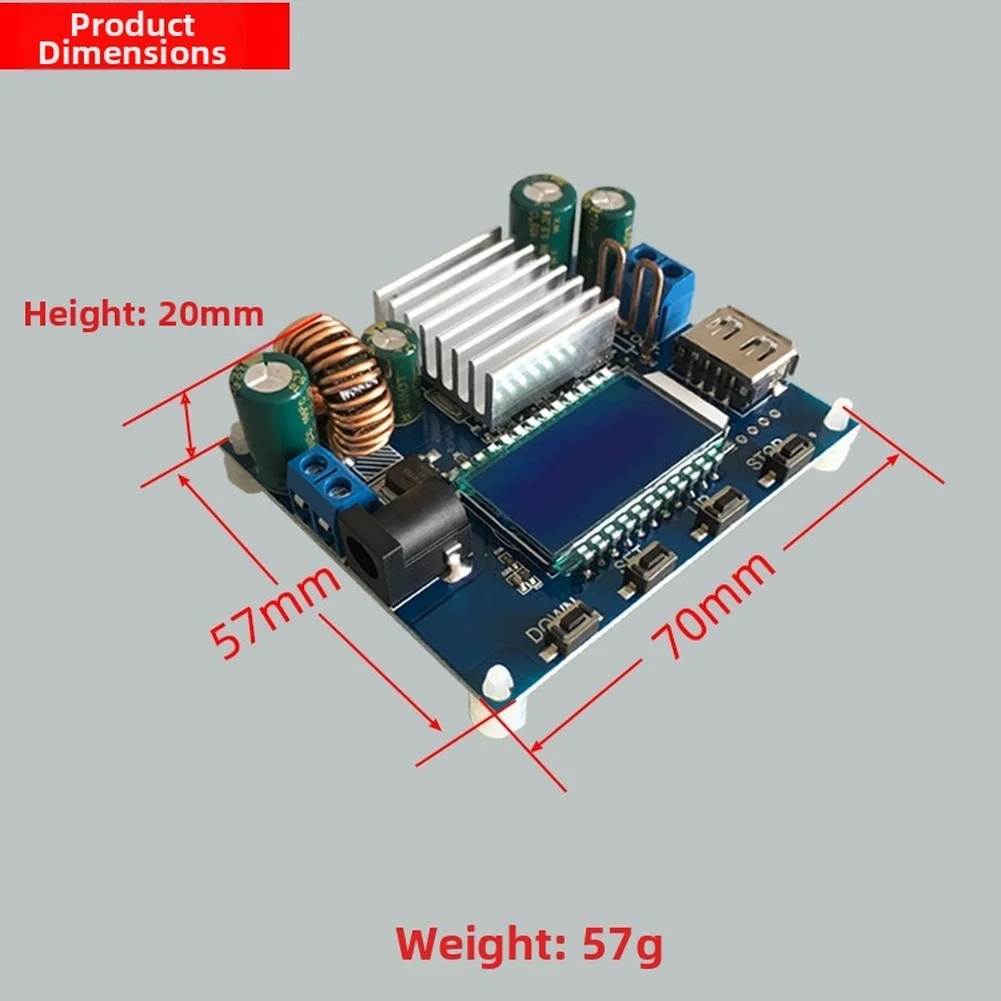 DC Power Supply Module 35W 0.6-30V 0-4A Adjustable Output with Short Circuit Overheat and Reverse Polarity Protection