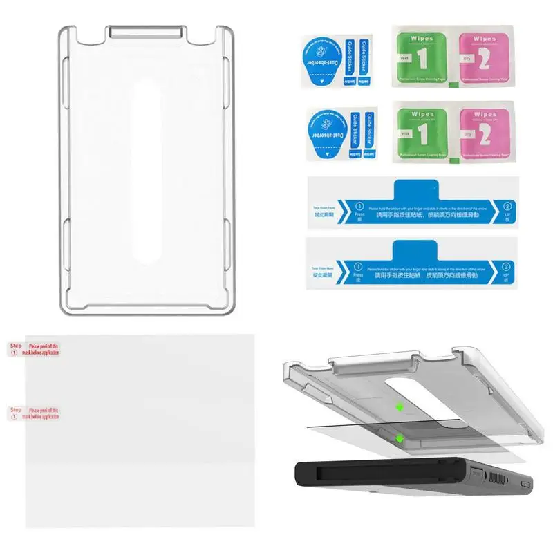 For NS SwitchOLED HD Tempered Glass Screen Protector Game Console Accessories Screen Protective Film Automatic Alignment