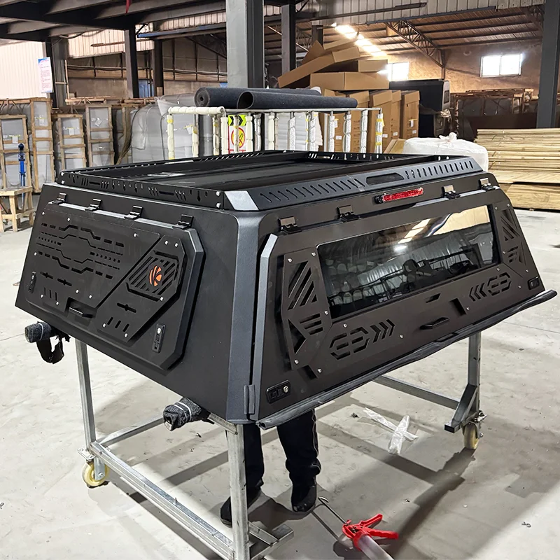Lightweight Aluminum Alloy Pickup Truck Canopy Slide Window Hardtop Camper Touring Overland Use for ford F150 Jeep Gladiator 5