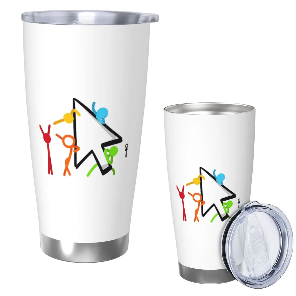

Alan Becker Five Stick Figures With Fire Mouse Pickaxe Stainless Steel Tumbler Vacuum Insulated Mug Thermal Cold Bottle 20oz