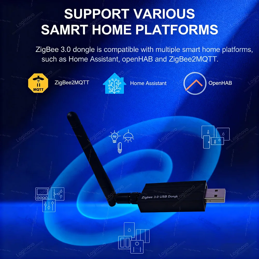 Zigbee 3.0 USB Dongle Plus Universal Zigbee Gateway Hub Smart Home Module Support via Home Assistant or 2MQTT Zigbee Series