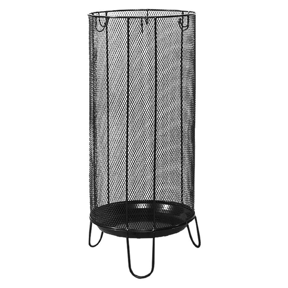 

Iron Umbrella Stand Rack Black with Drip Tray Entryway Organizer Umbrella Storage Holder for Home Office Supermarket